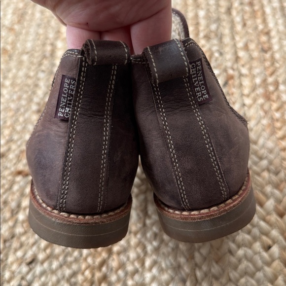Penelope Chilvers 36 (5)Safari Boot Bootie Slip On Chelsea Lined Brown Navy Blue - Picture 5 of 11